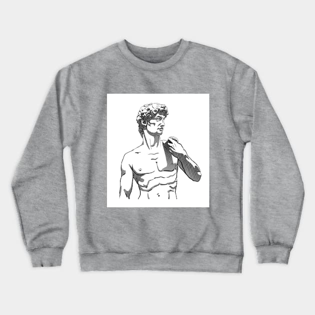 David of Michelangelo Crewneck Sweatshirt by ArtFork